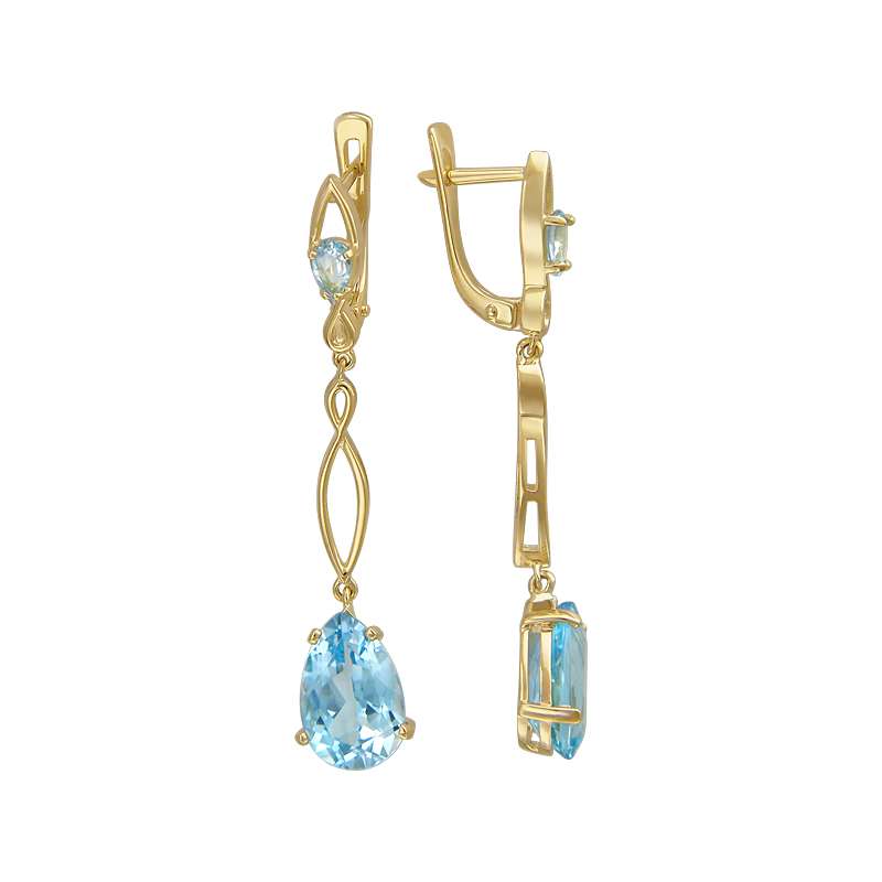 Серьги с топазами J-1С334354--A