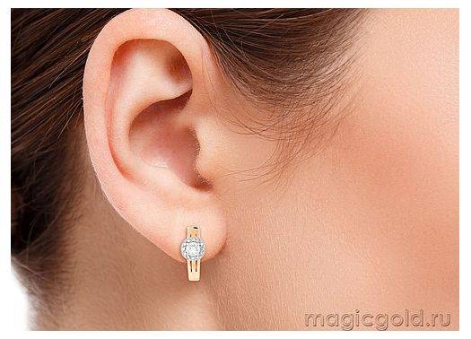 Серьги с бриллиантами A-0151-F 1