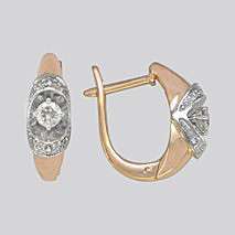 Серьги с бриллиантами A-02011-E