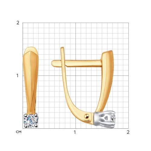Серьги с бриллиантами A-02093-E 1