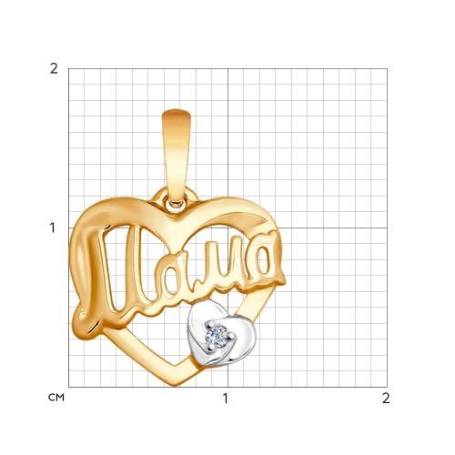 Подвеска с бриллиантами A-03060-I 2