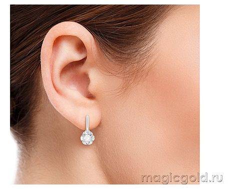 Серьги с бриллиантами A-0795-C 1