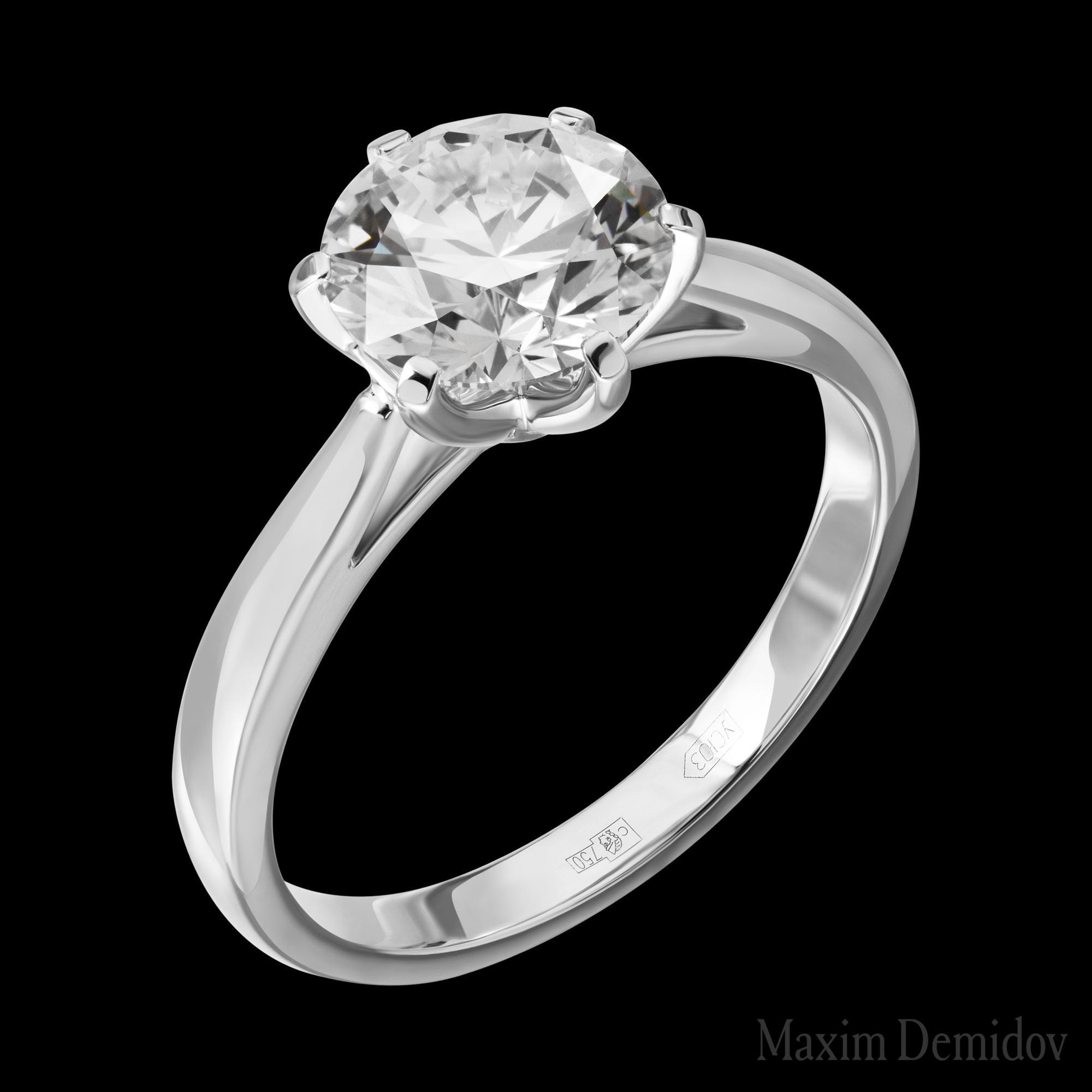 Кольцо с Бриллиантом A-_0419-E - купить по выгодной цене 495650 руб. в интернет-магазине