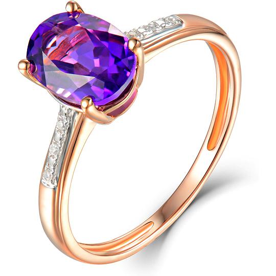 Кольцо с Аметистом B-00256-B