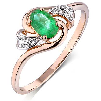 Кольцо с Изумрудом B-00295-G