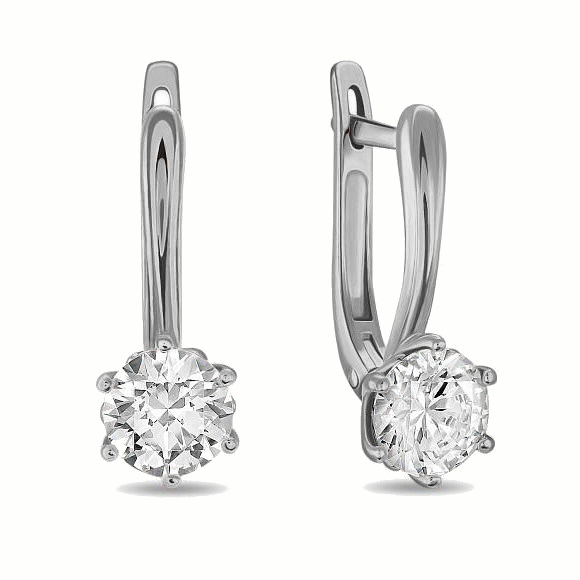 Серьги с Фианитом B-00370-G