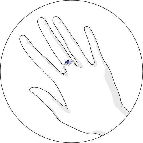 Кольцо с Сапфиром B-01043-A 1