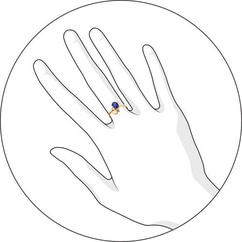 Кольцо с Сапфиром B-01057-J 1