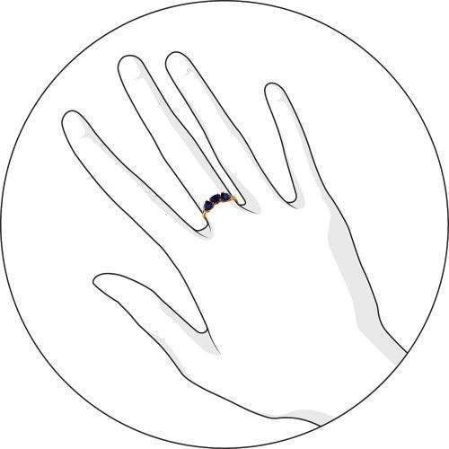 Кольцо с Сапфиром B-01101-D 1