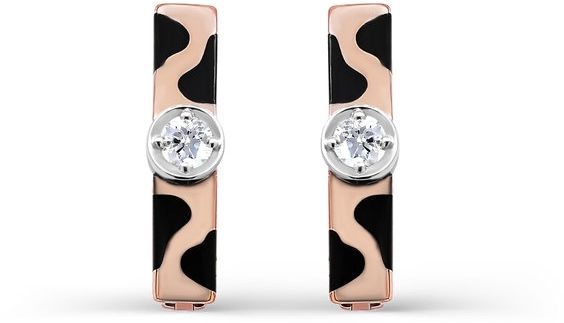 Серьги с бриллиантами B-04462-J 1