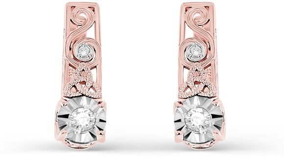 Серьги с бриллиантами B-04463-D 1