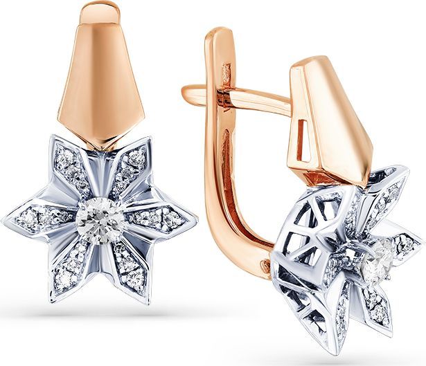 Серьги с бриллиантами B-16462-F