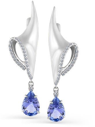 Серьги с Танзанитом B-16465-C