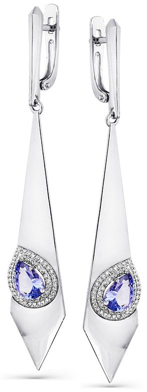 Серьги с Танзанитом B-16524-D