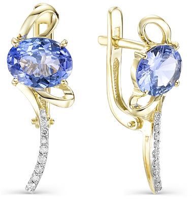 Серьги с Танзанитом B-16677-F