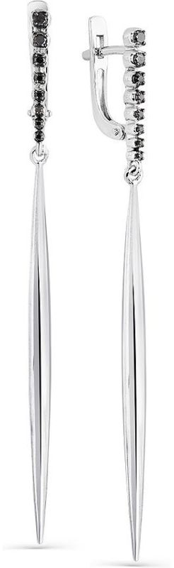 Серьги B-16742-J с Черным бриллиантом