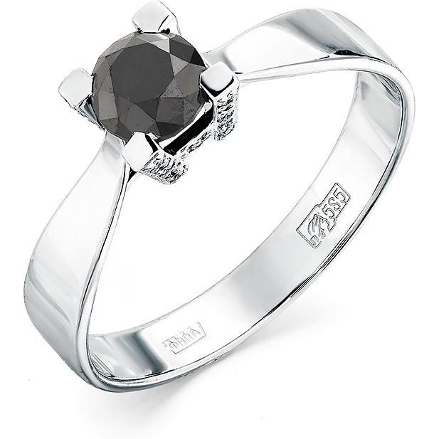 Кольцо B-16930-E с Черным бриллиантом