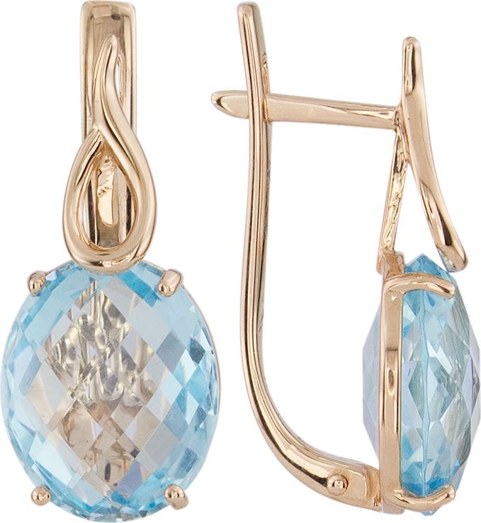 Серьги с топазами B-18238-J 1