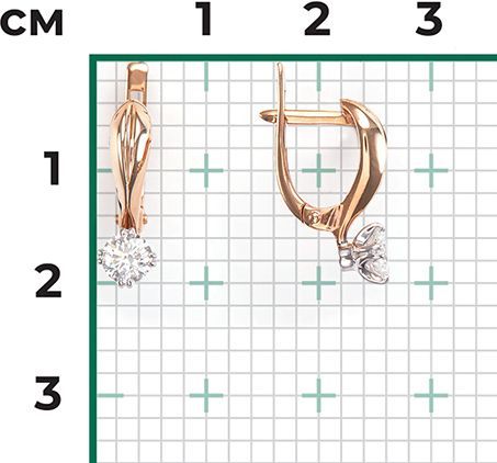 Серьги с бриллиантами B-21652-H 2