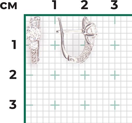 Серьги с бриллиантами B-21914-D 2