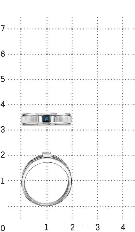 Кольцо с Сапфиром B-28016-D 1