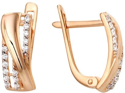 Серьги с Фианитом B-34203-G