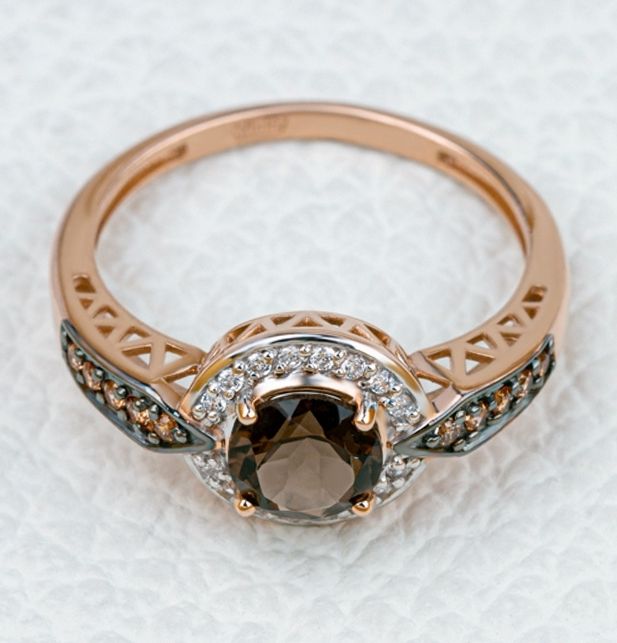 Кольцо с раухтопазом B-38157-E 3