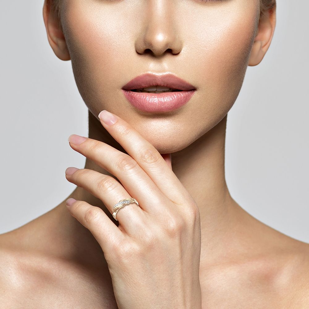 Кольцо с Фианитом B-38288-G 1