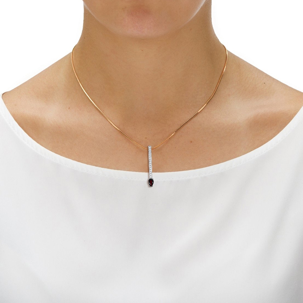 Подвеска с гранатами B-38465-B 1