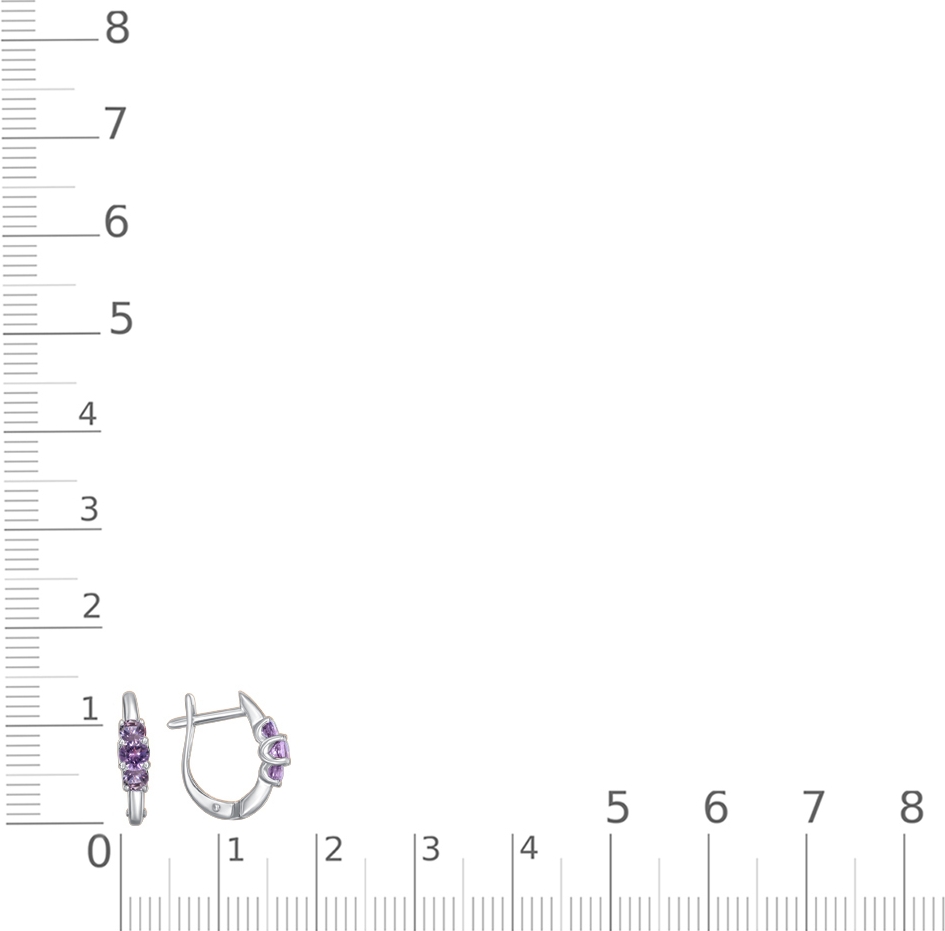 Серьги с аметистами B-38581-A 2