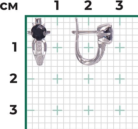 Серьги с сапфиром B-44036-G 2