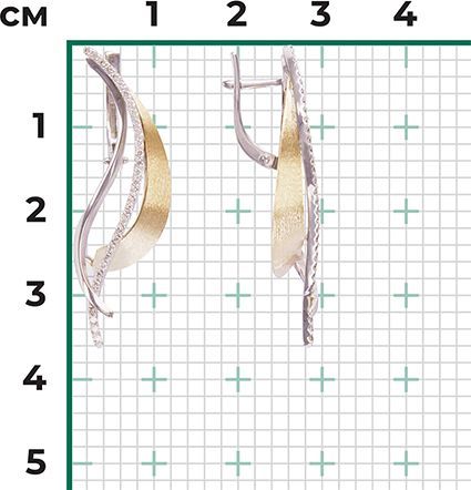 Серьги с бриллиантами B-44077-F 2