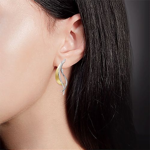 Серьги с бриллиантами B-44077-F 1