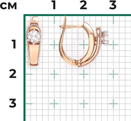 Серьги с бриллиантами B-44078-B 1