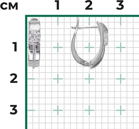 Серьги с бриллиантами B-44080-D 2
