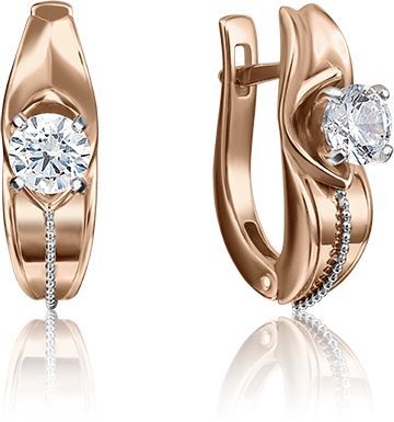 Серьги с бриллиантами B-44103-I