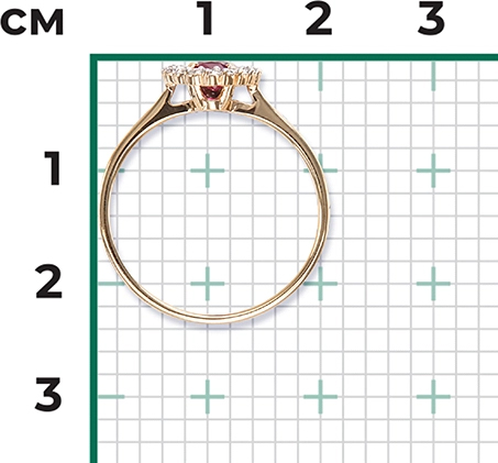 Кольцо с Рубином B-44205-I 2