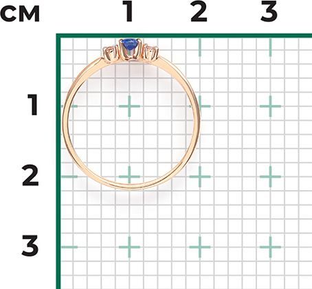 Кольцо с Сапфиром B-44217-E 2