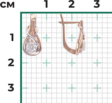 Серьги с бриллиантами B-44361-J 2