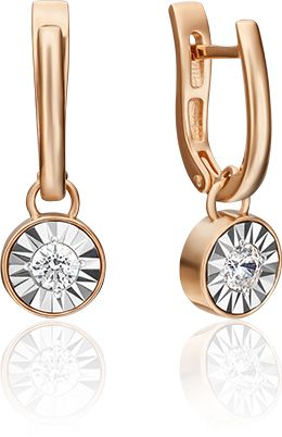 Серьги с бриллиантами B-44361-C