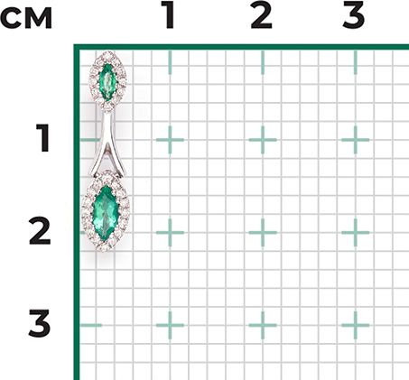 Подвеска с изумрудами B-44414-A 2