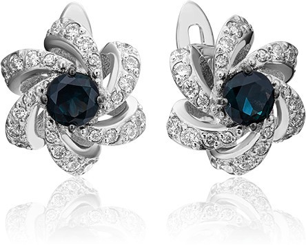 Серьги с сапфиром B-44574-D