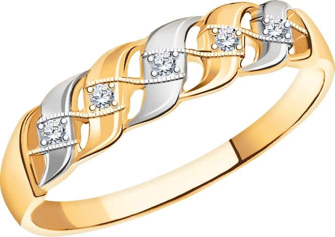 Кольцо с Фианитом B-47041-F