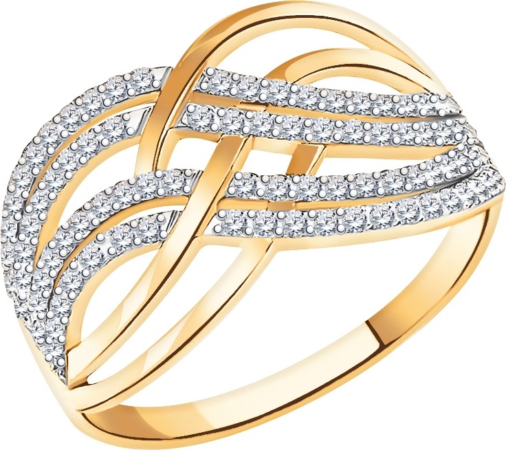 Кольцо с Фианитом B-47046-G