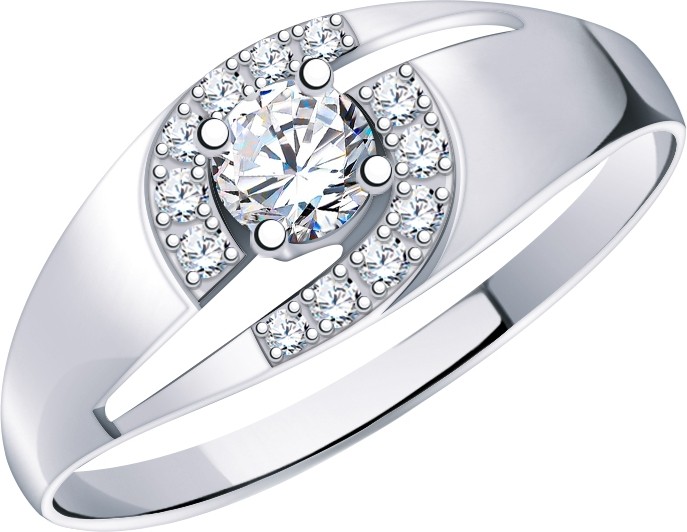 Кольцо с Фианитом B-47291-H