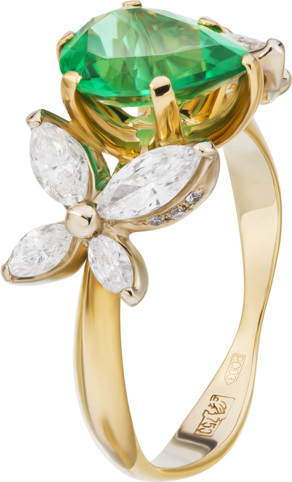 Кольцо с Изумрудом B-48048-D