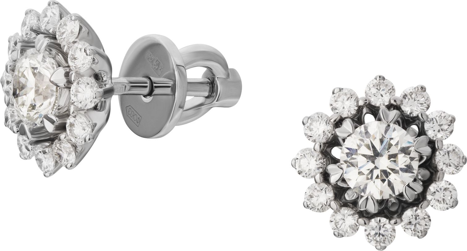 Серьги с бриллиантами B-48083-A