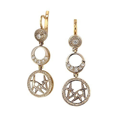 Серьги с бриллиантами B-_0029-J