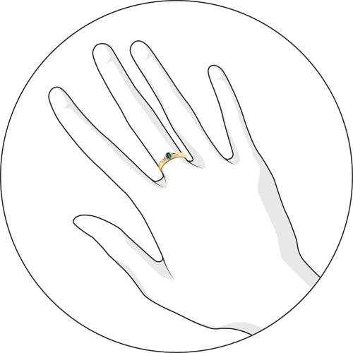 Кольцо с Изумрудом C-01052-J 1