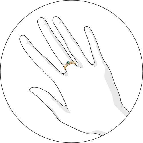 Кольцо с Изумрудом C-01052-C 1